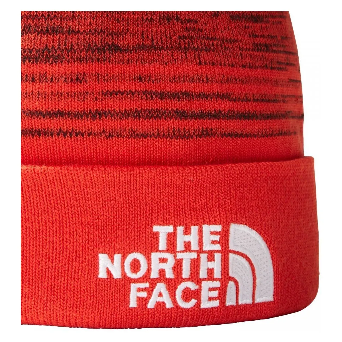 NF0A3FNTTJ21 - DOCKWKR RCYLD BEANIE-TNF BLACK-FIERY RED