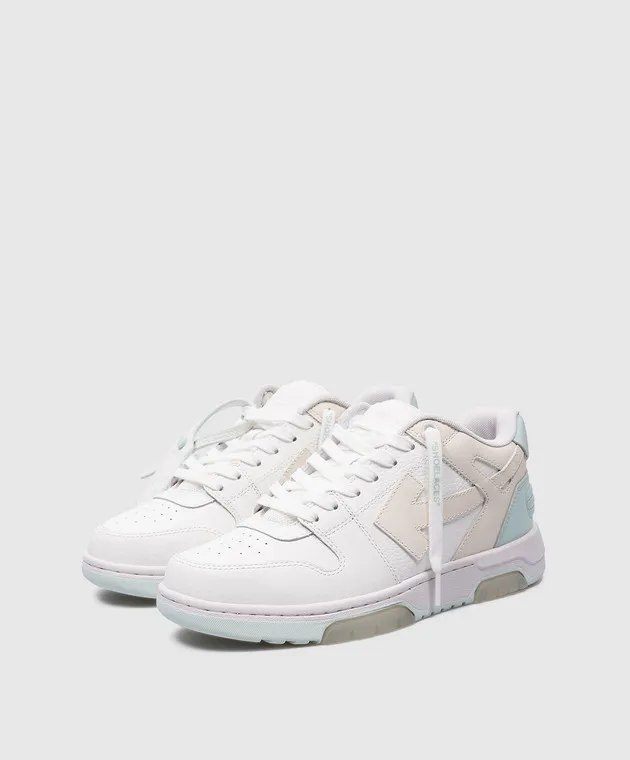 Off-White Out Of Office white leather sneakers with logo patch