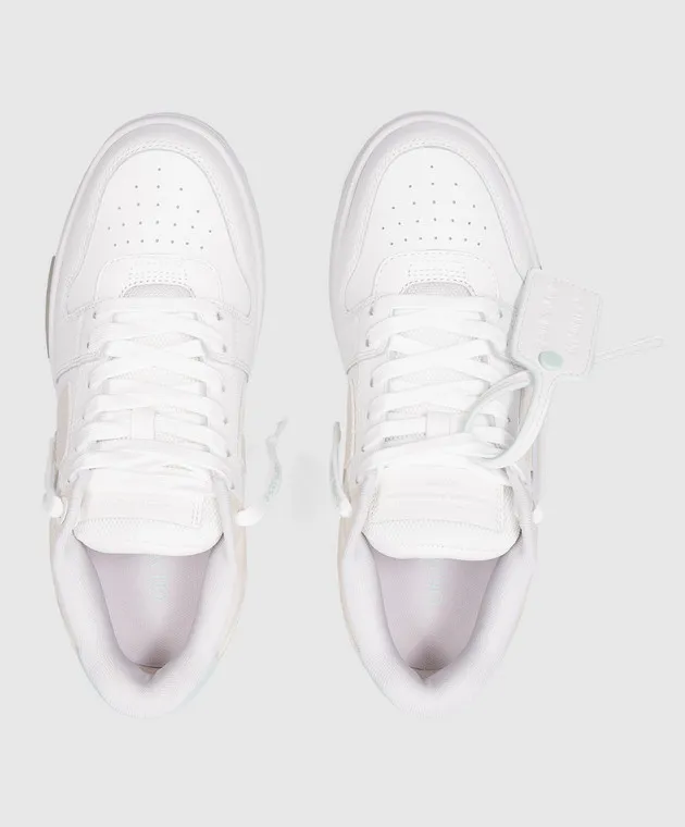 Off-White Out Of Office white leather sneakers with logo patch