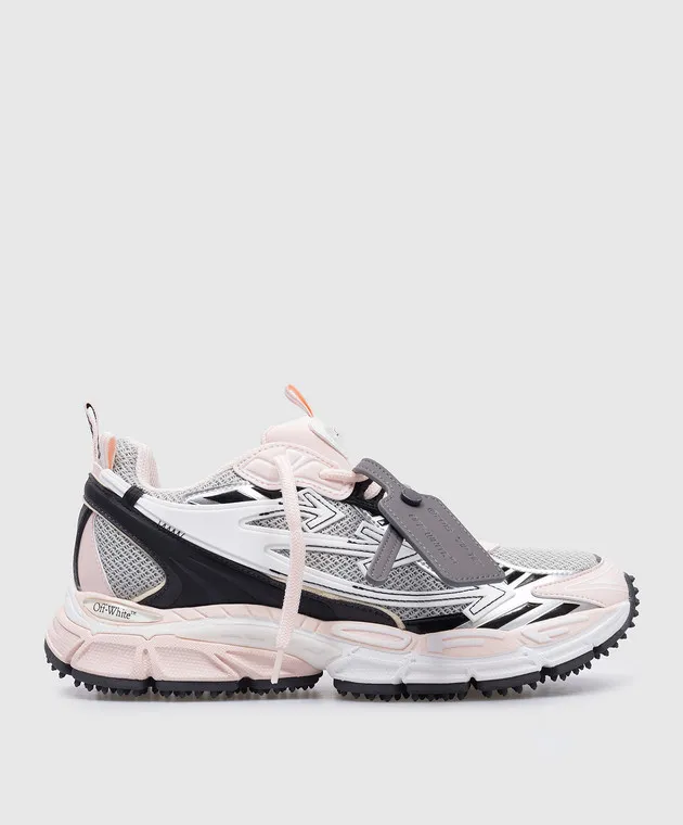 Off-White Pink sneakers ow be right back with embossed logo