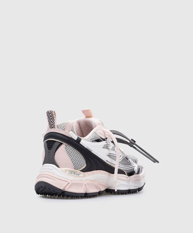 Off-White Pink sneakers ow be right back with embossed logo