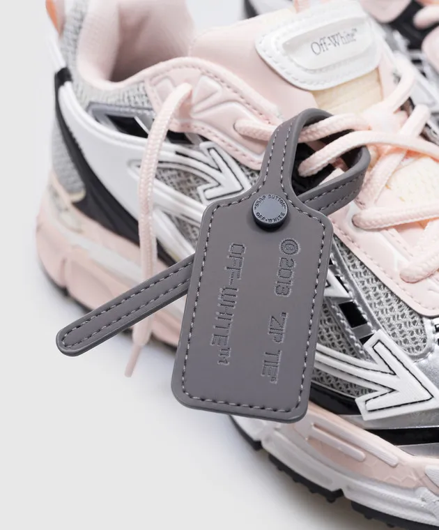 Off-White Pink sneakers ow be right back with embossed logo