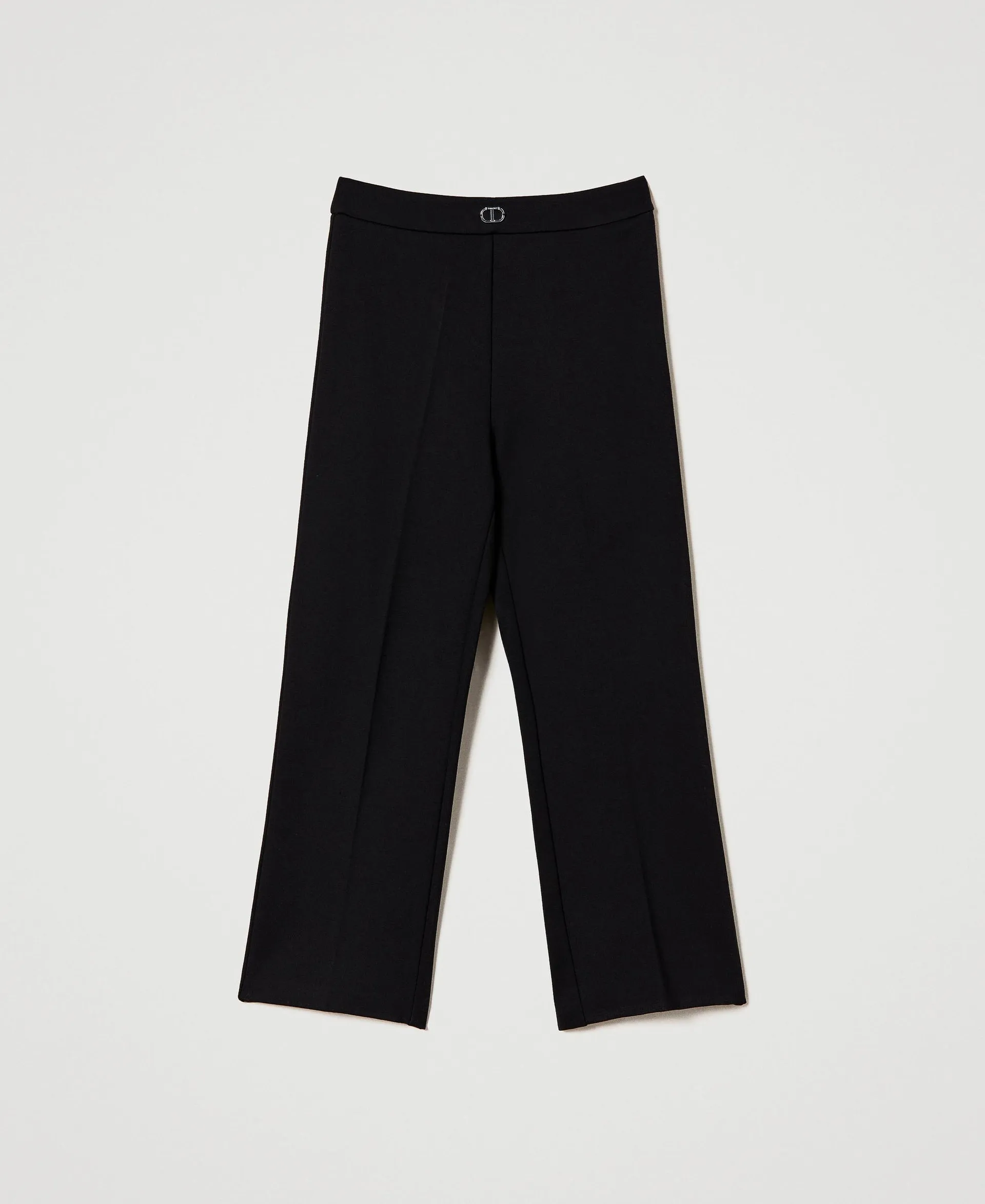 Pantalon droit avec logo Oval T