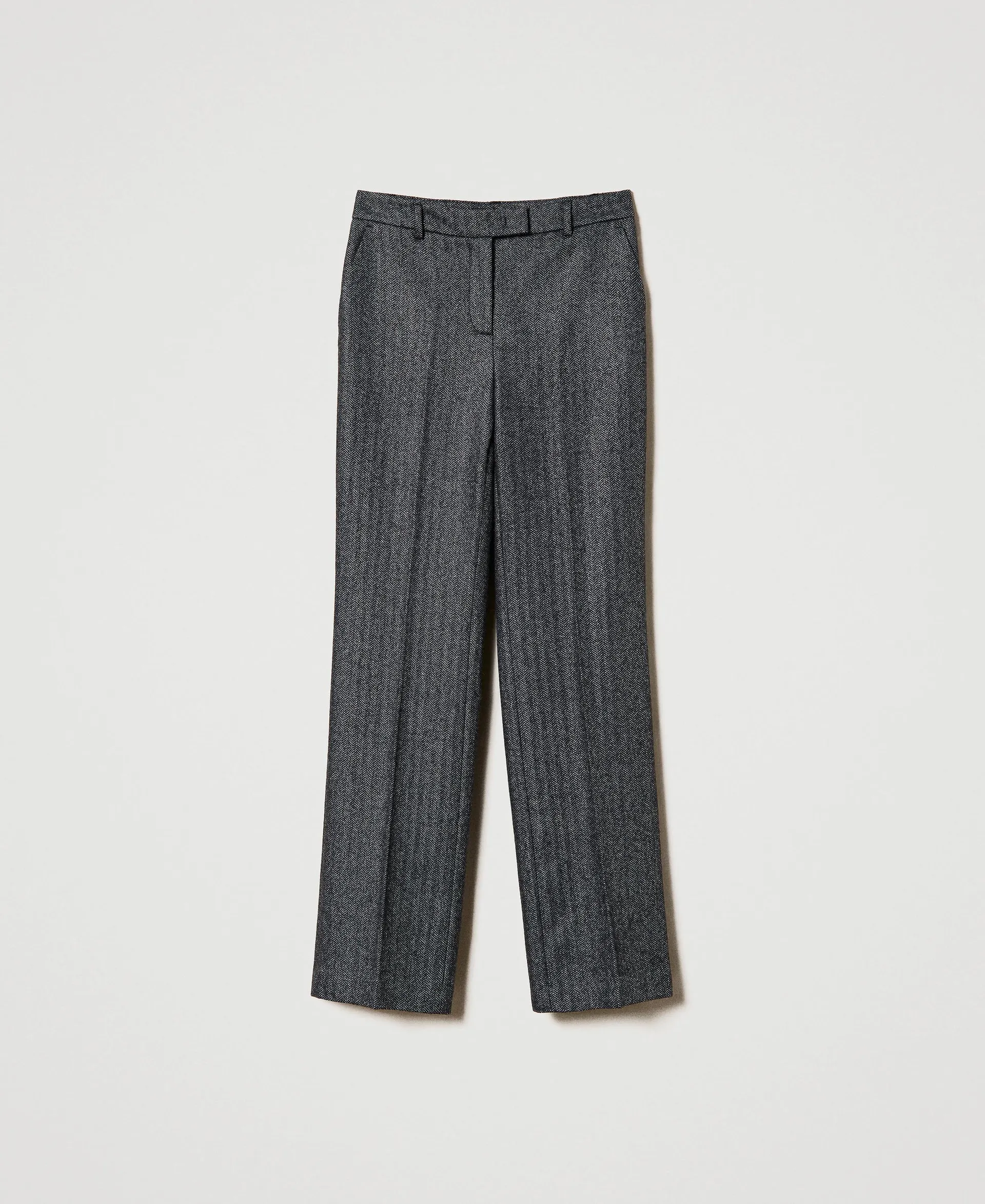 Pantalon en mélange de laine et lurex