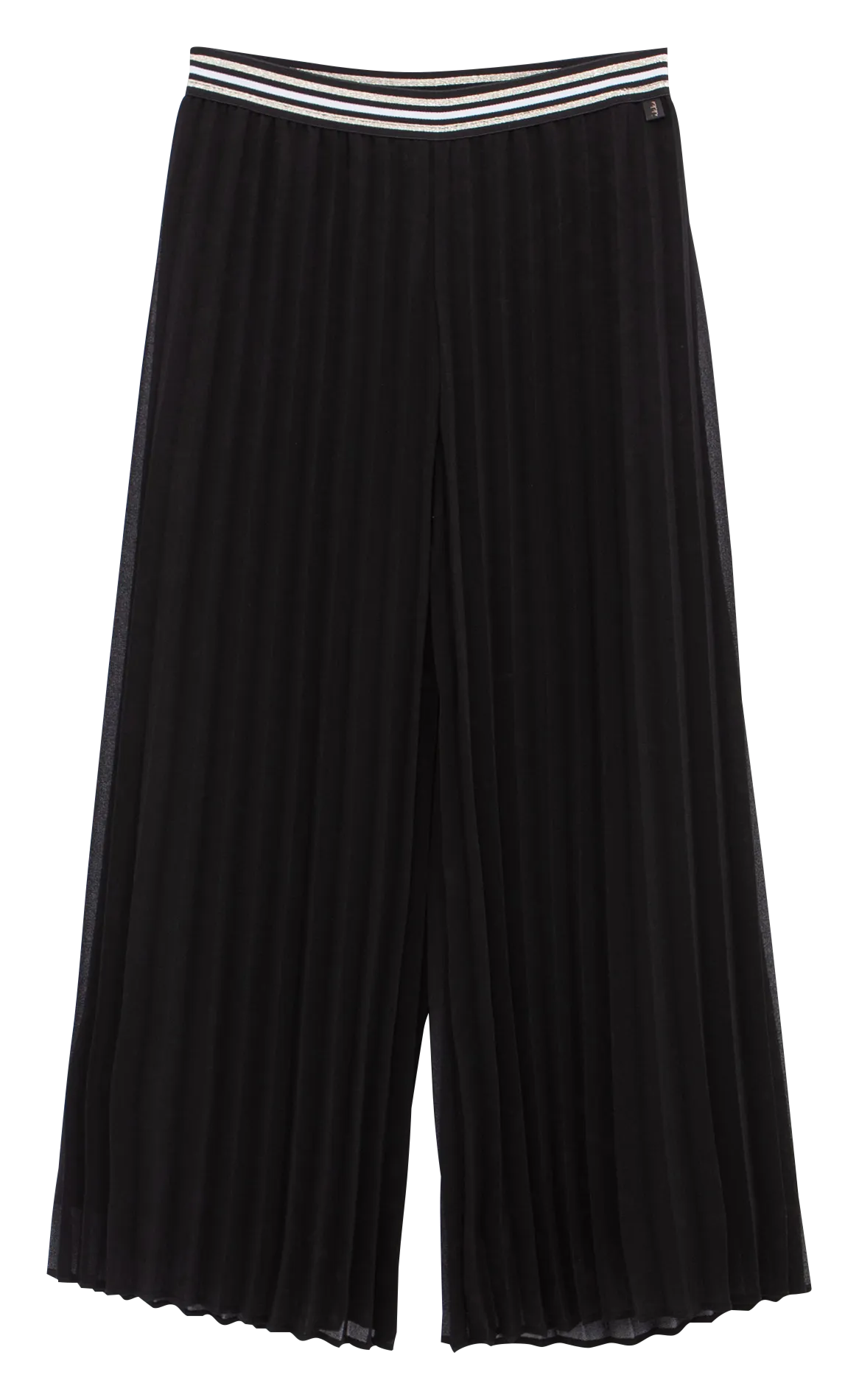 Pantalon large en voile plissée en negro