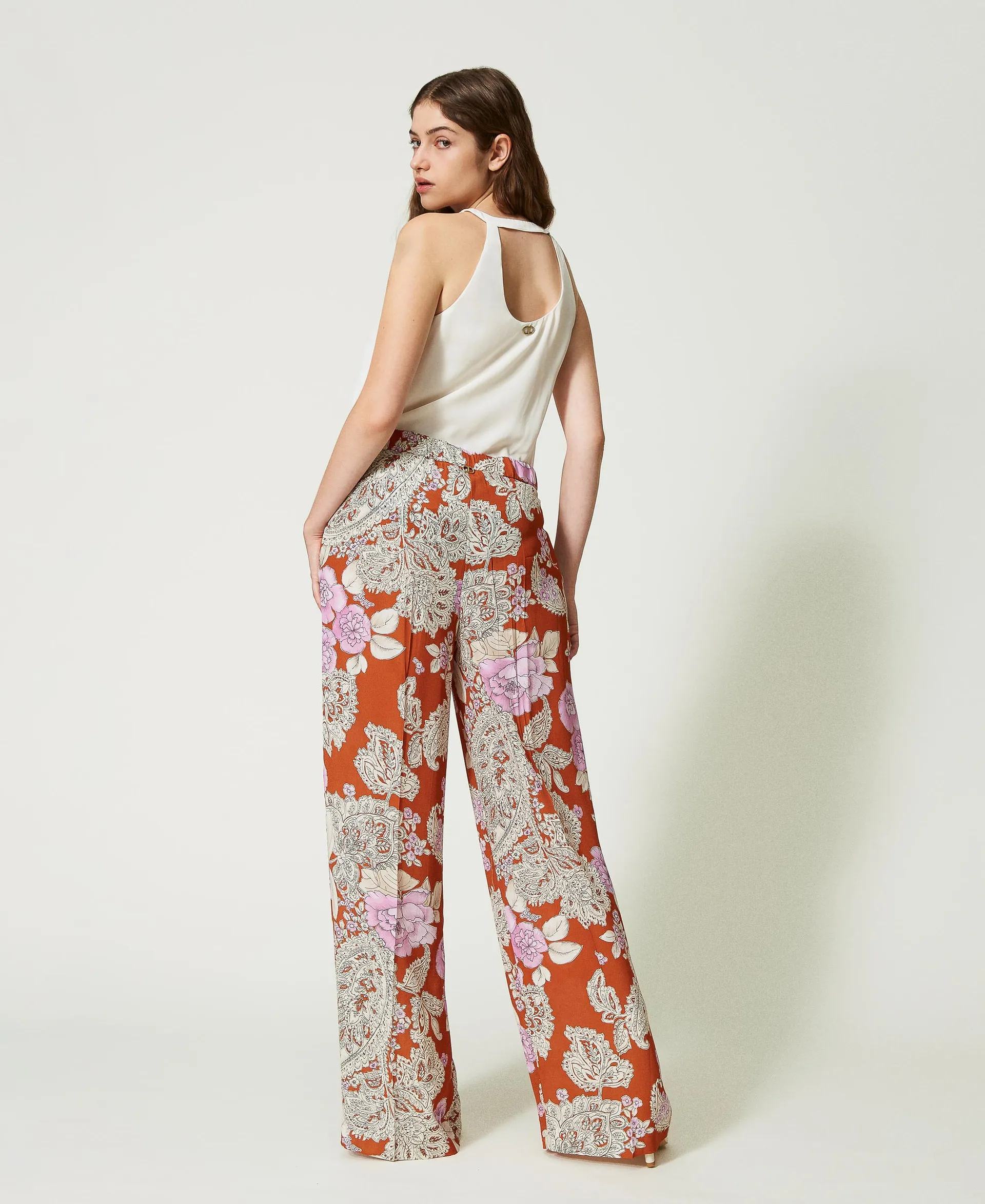 Pantalon palazzo imprimé