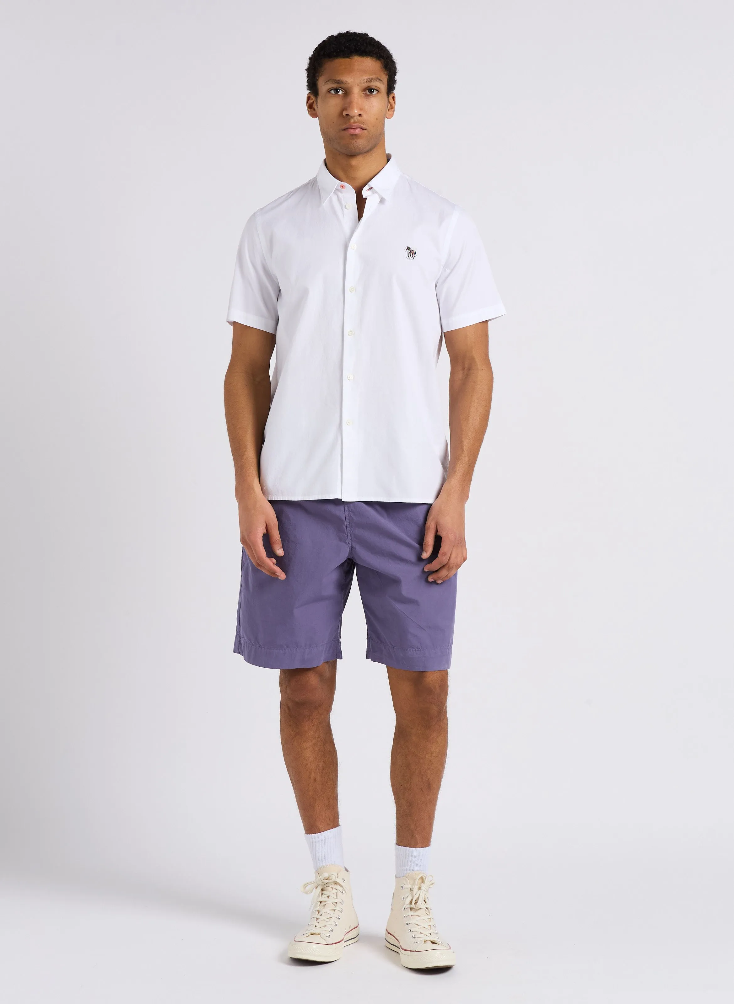 PAUL SMITH Bañador de algodón orgánico en violeta