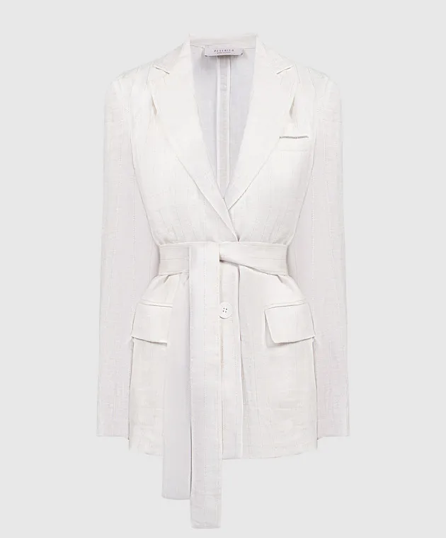 Peserico White striped linen jacket