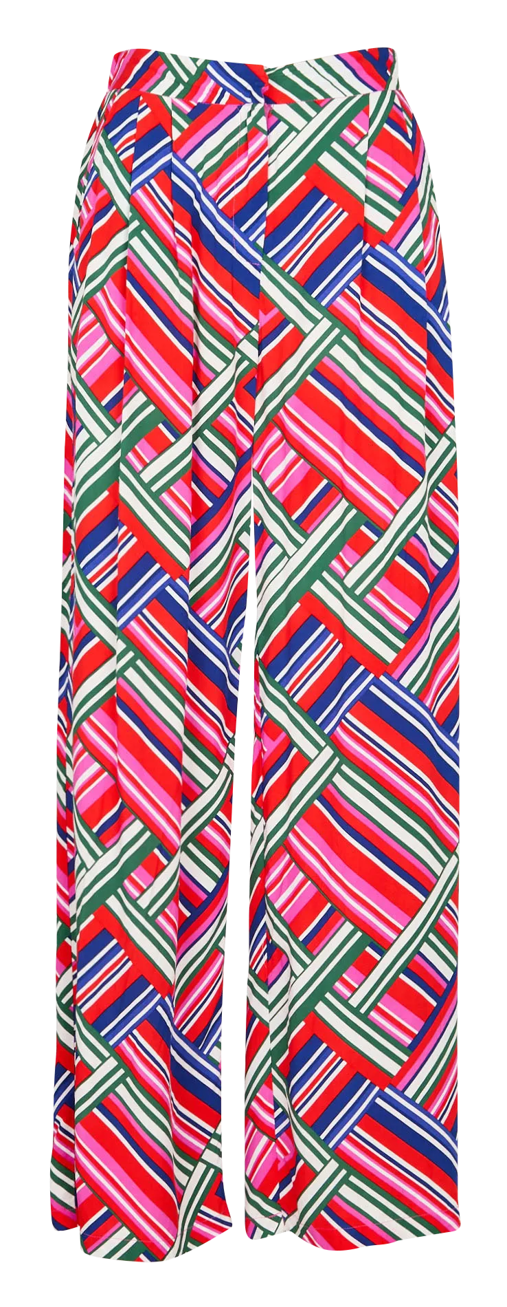 POZO - Pantalon droit imprimé en multicolor