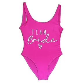 S-3xl Gold Print Team Bride One-piece Swimsuit Squad Women Swimwear Bachelorette Party Swimsuit Summer Beatchwear Bathing Suit