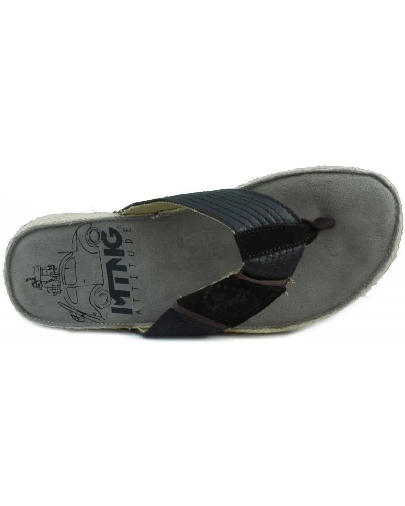 Sandalias de Hombre MTNG MUSTANG SERRAJE CANVAS SANDALIA DEDO ANATOMICA MARRON