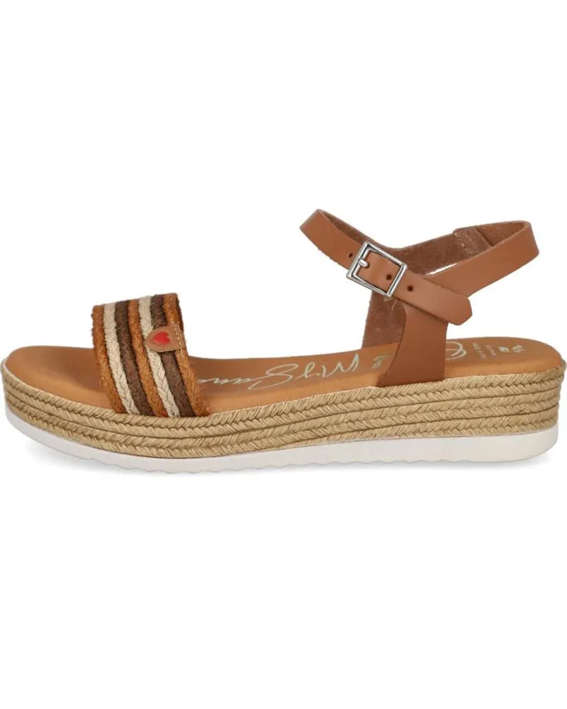 Sandalias OH MY SANDALS  de Mujer 5426 SANDALIAS DE CUNA PLANA DE MUJER  ROBLE COMBINADO