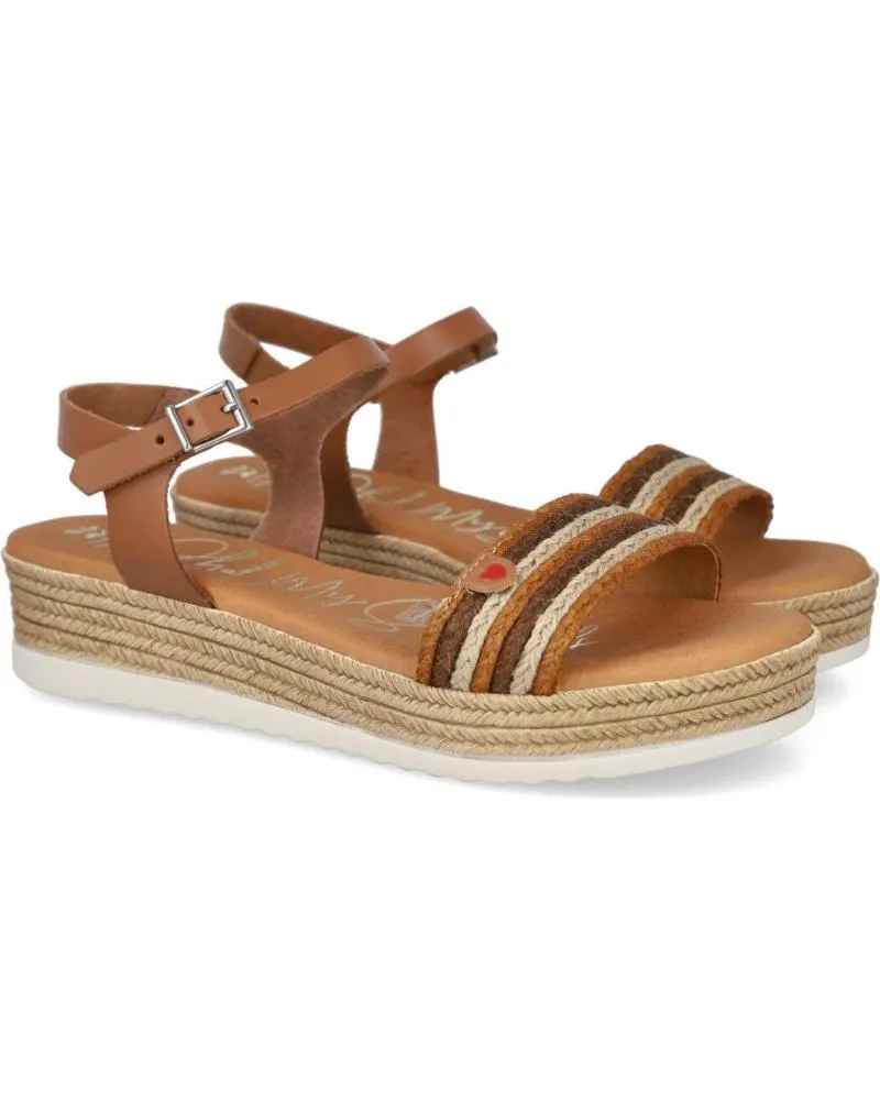 Sandalias OH MY SANDALS  de Mujer 5426 SANDALIAS DE CUNA PLANA DE MUJER  ROBLE COMBINADO