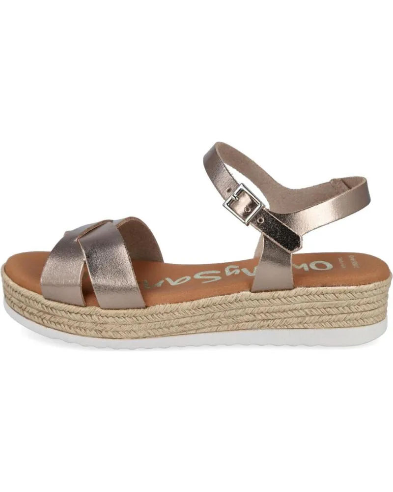 Sandalias OH MY SANDALS  de Mujer 5431 SANDALIAS DE CUNA PLANA DE MUJER  CHAMPAN