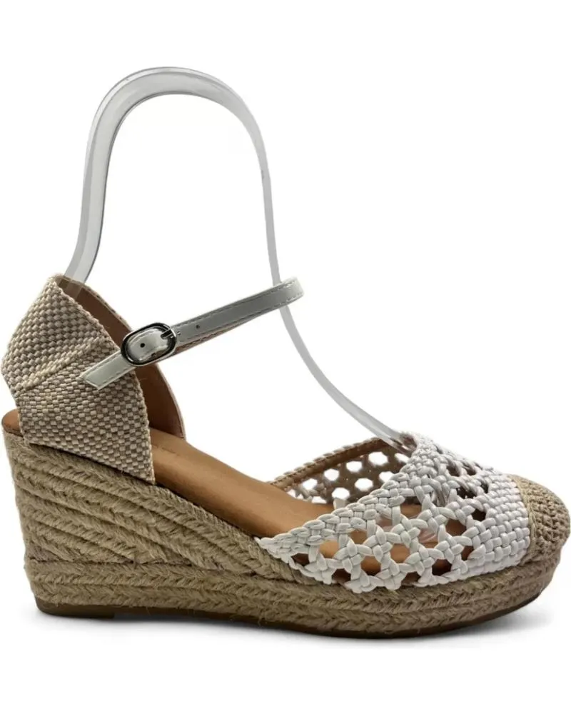 Sandalias TIMBOS  de Mujer SANDALIA CUNA ESPARTO MUJER 130182  BLANCO