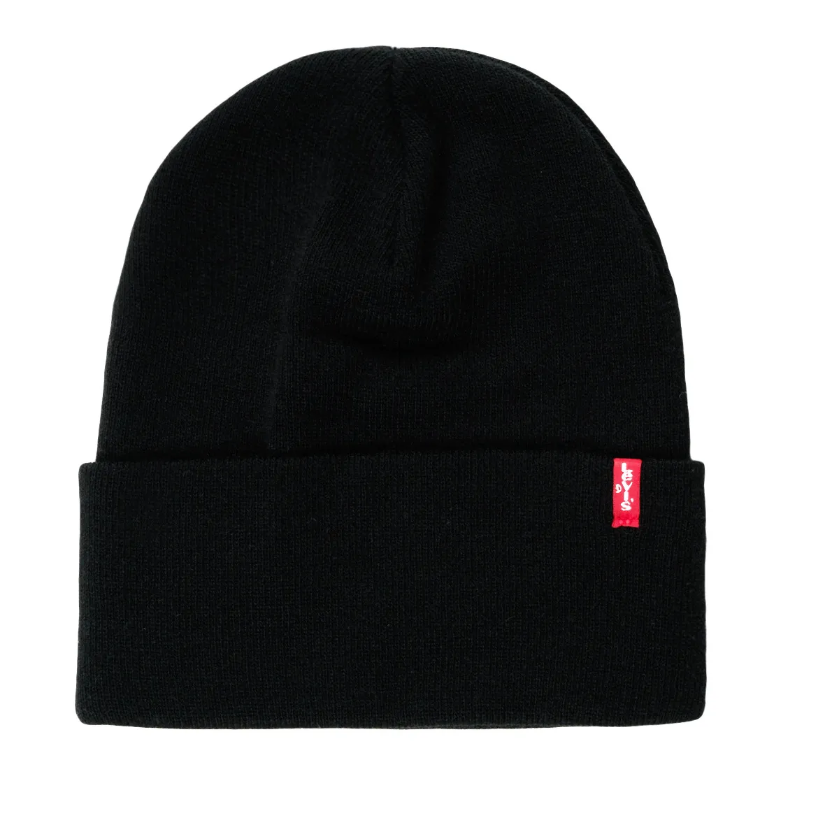 SLOUCHY RED TAB BEANIE