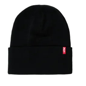 SLOUCHY RED TAB BEANIE