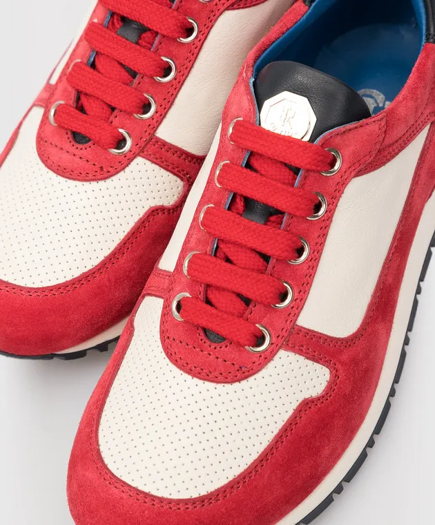 Stefano Ricci Children's sneakers in suede and leather