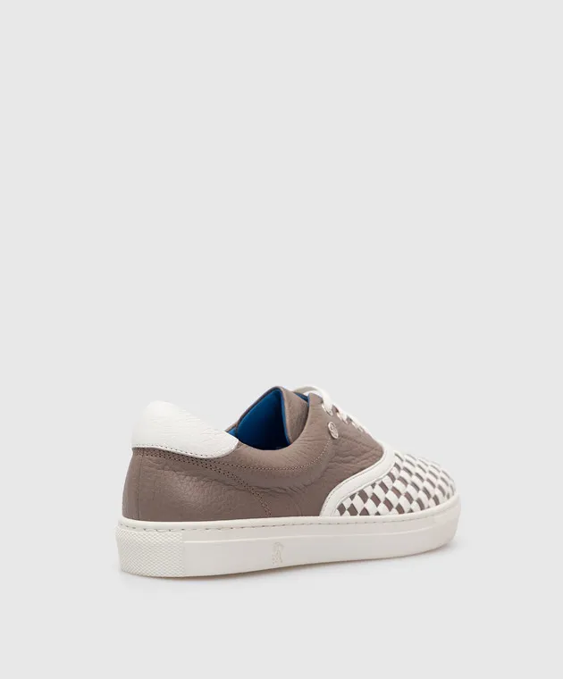 Stefano Ricci Children's woven leather sneakers