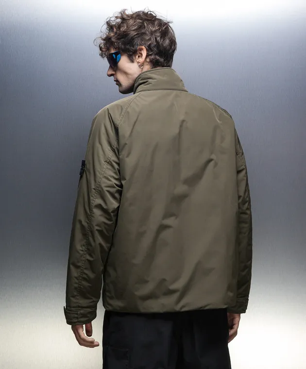 Stone Island Khaki jacket with logo