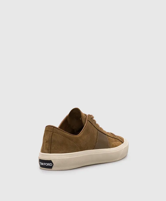 Tom Ford CAMBRIDGE brown suede sneakers