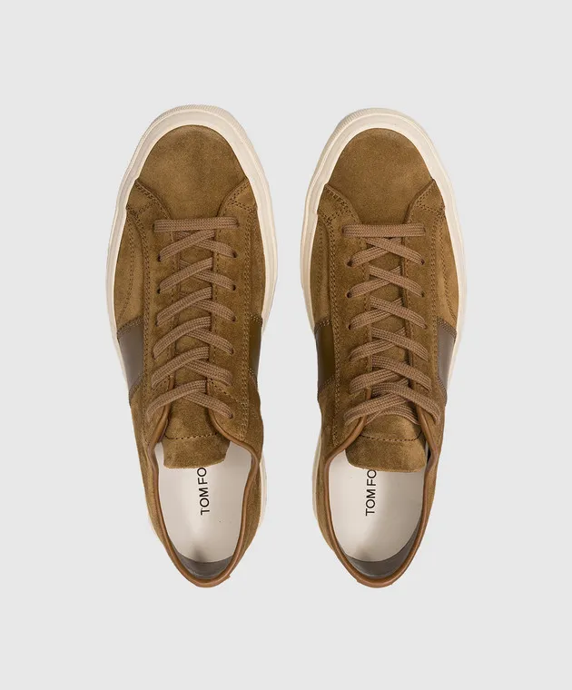 Tom Ford CAMBRIDGE brown suede sneakers