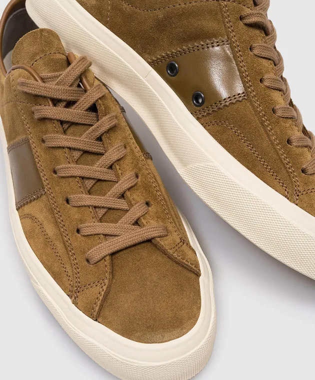 Tom Ford CAMBRIDGE brown suede sneakers