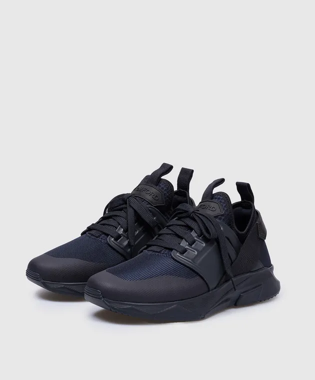 Tom Ford JAGO blue combined sneakers