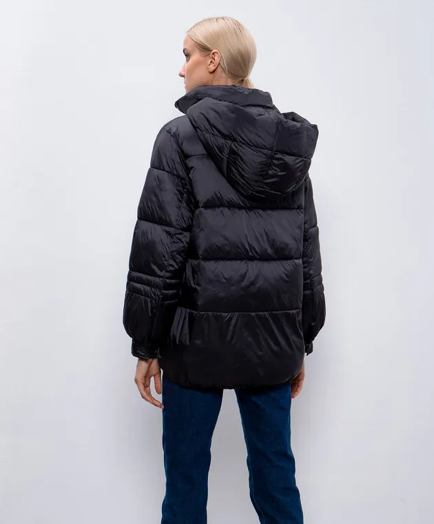 Twinset Black quilted jacket with logo