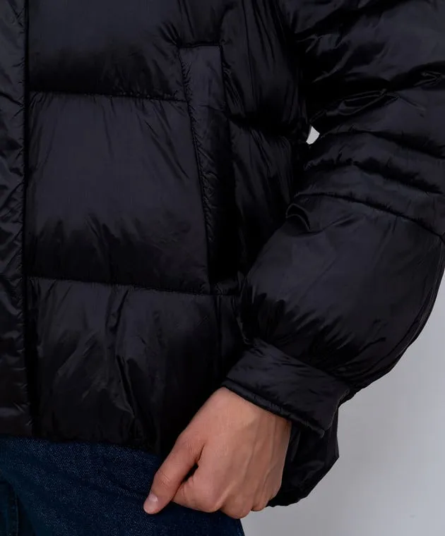 Twinset Black quilted jacket with logo