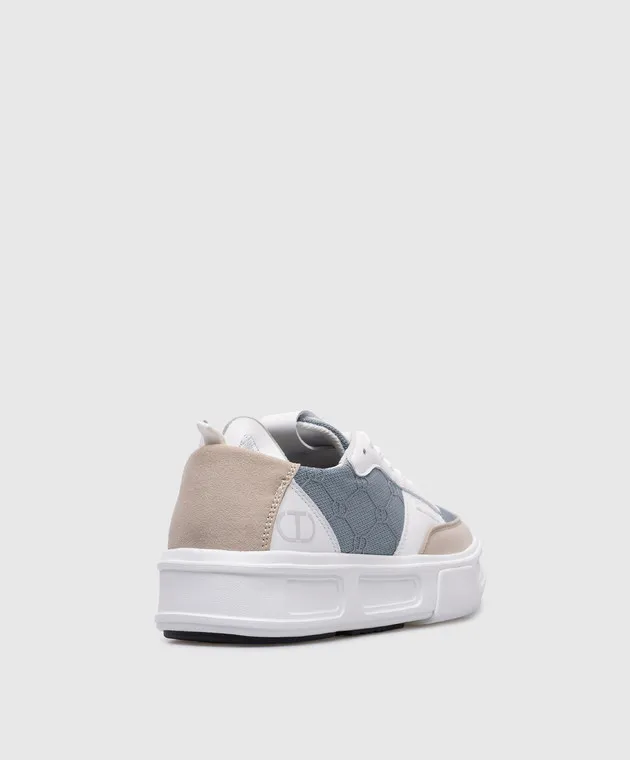 Twinset Gray Fessura sneakers with logo