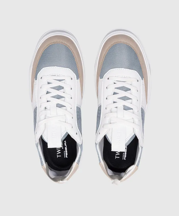 Twinset Gray Fessura sneakers with logo