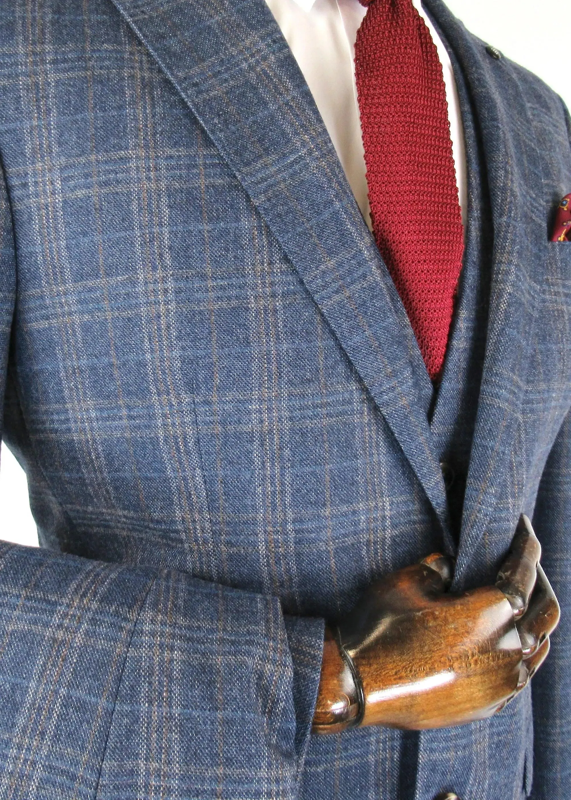  With  prince of wales check tweed suit waistcoat