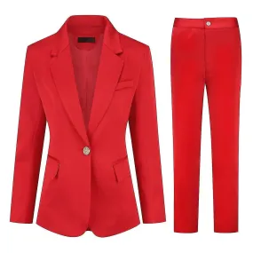 Yunclos Ladies 2 Piece Professional Business Slim Suit Sets